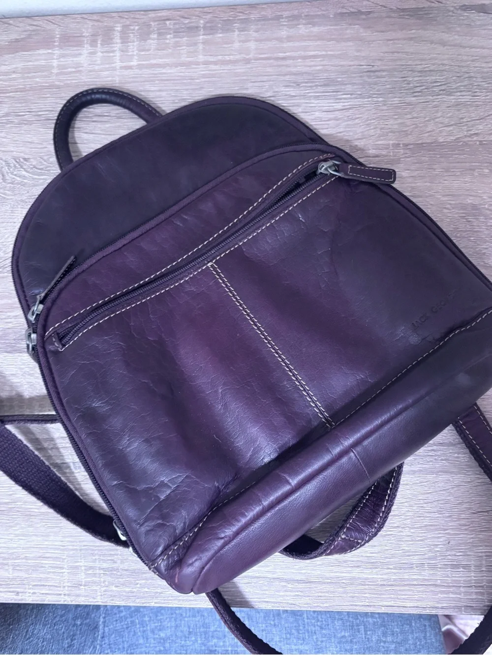 Jack Georges Voyager Brown Leather Backpack for Women